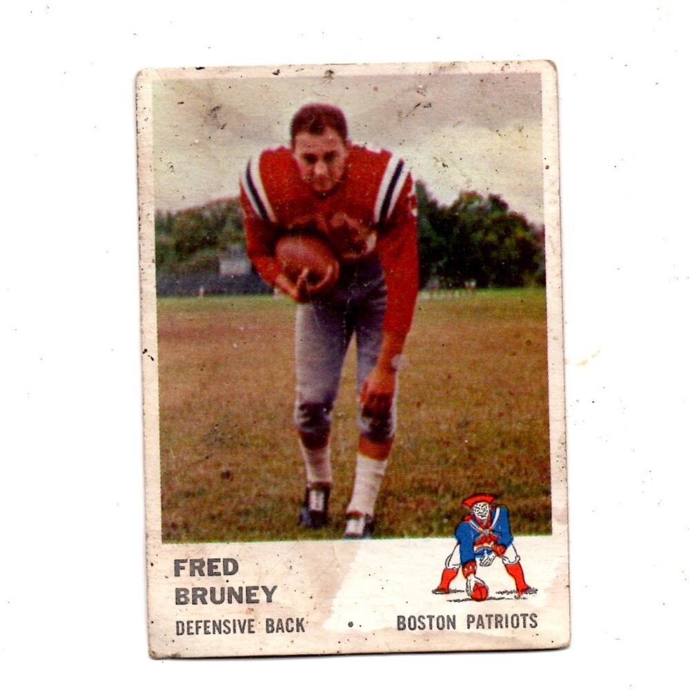 Football Card - Fred Bruney Boston Patriots